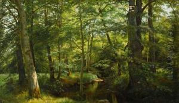 Waldlandschaft. Oil Painting by Andrei Nikolaevich Shilder