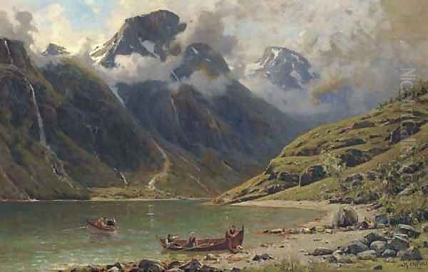 Naero Fjord Oil Painting by Henry Enfield