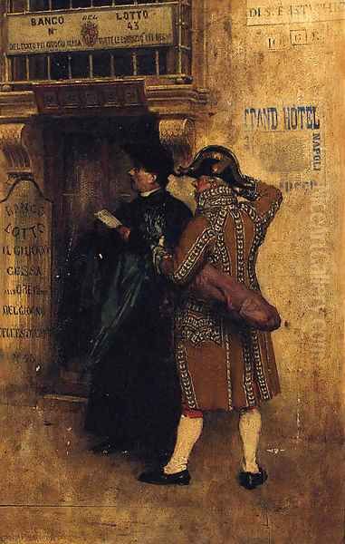 Banco Del Lotto Oil Painting by Theodor Josef Ethofer