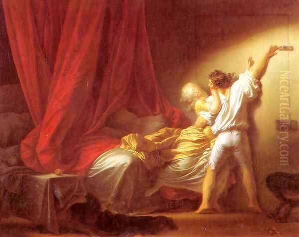 Le Verrou (The Bolt) Oil Painting by Jean-Honore Fragonard