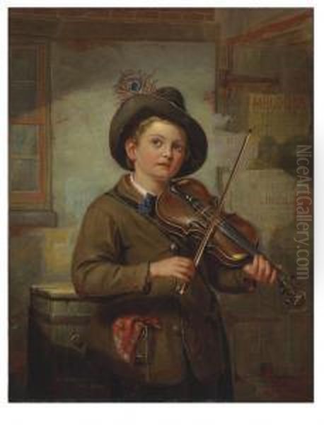 Musical Appeal Oil Painting by Walter Shirlaw