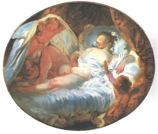 Le feu aux poudres Oil Painting by Jean-Honore Fragonard