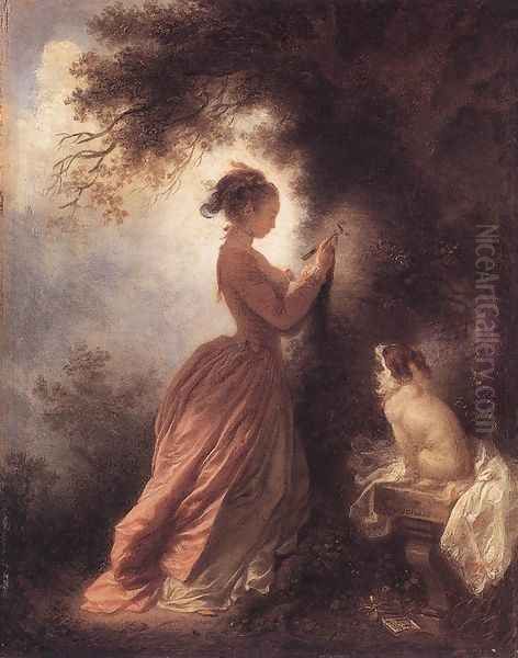 The Souvenir 1775-78 Oil Painting by Jean-Honore Fragonard