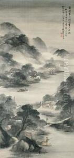 Spring Shower Oil Painting by Wu Shixian