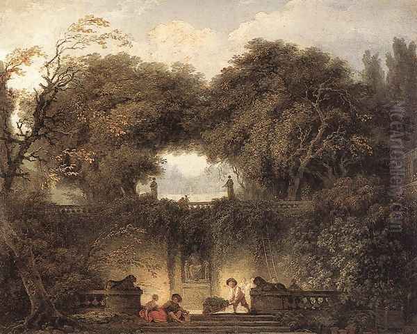 Le petit parc 1764-65 Oil Painting by Jean-Honore Fragonard