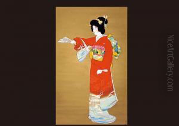 Thepreface Of The Dance Oil Painting by Uemura Shoen