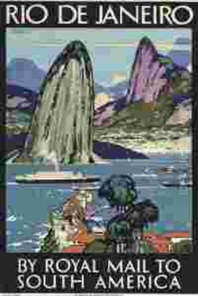 Rio De Janeiro By Royal Mail Oil Painting by Kenneth Denton Shoesmith