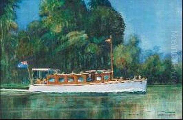 The Vice-regal Yacht Oil Painting by Kenneth Denton Shoesmith