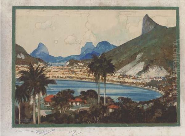 View Of Rio De Janeiro Oil Painting by Kenneth Denton Shoesmith