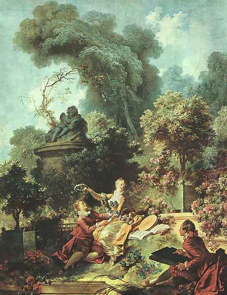 The Lover Crowned 1771-73 Oil Painting by Jean-Honore Fragonard