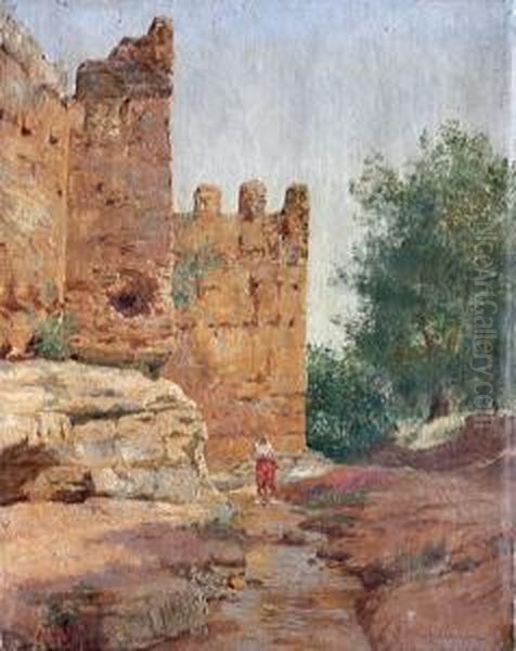  Oued Metchkana  Oil Painting by John-Lewis Shonborn