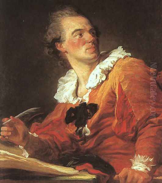 Inspiration 1769 Oil Painting by Jean-Honore Fragonard