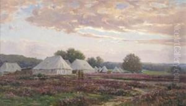 Army Camp In The New Forest Oil Painting by Frederik Golden Short