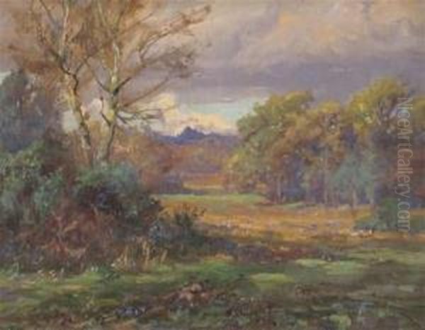 New Forest Scene Oil Painting by Frederik Golden Short