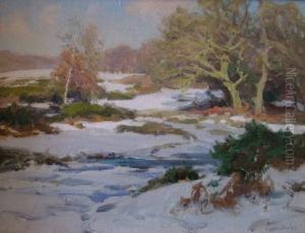 Winter Afternoon Oil Painting by Frederik Golden Short