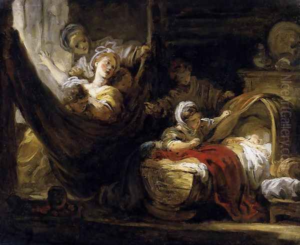 The Cradle 1761-65 Oil Painting by Jean-Honore Fragonard