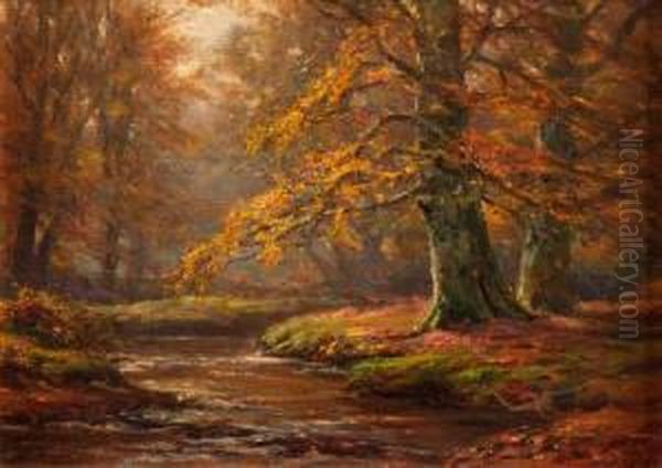 Woodland Glade Oil Painting by Frederik Golden Short