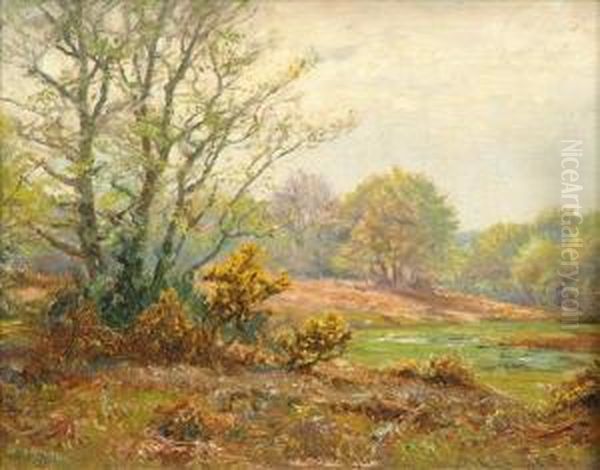 Woodlandlandscape Oil Painting by Frederik Golden Short