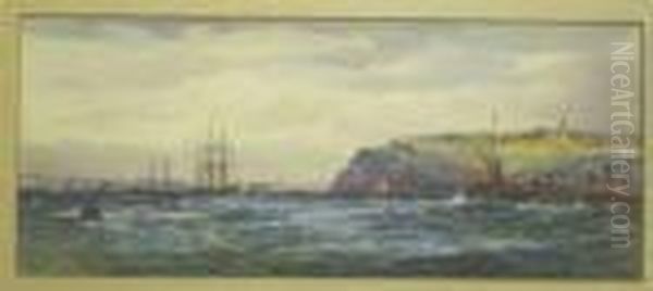 The Bristolchannel With Penarth Headland Oil Painting by Richard Short