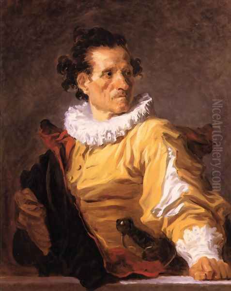 Portrait of a Man called 'The Warrior' Oil Painting by Jean-Honore Fragonard