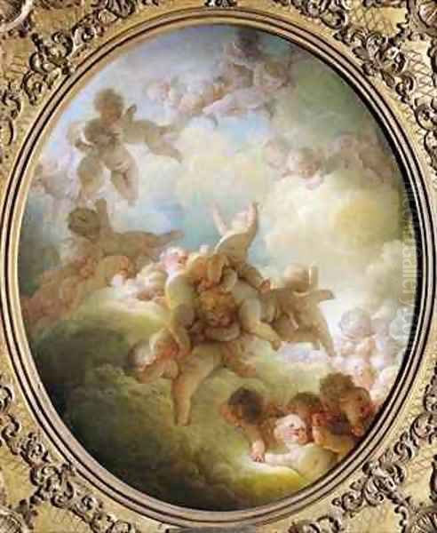 The Swarm of Cupids Oil Painting by Jean-Honore Fragonard