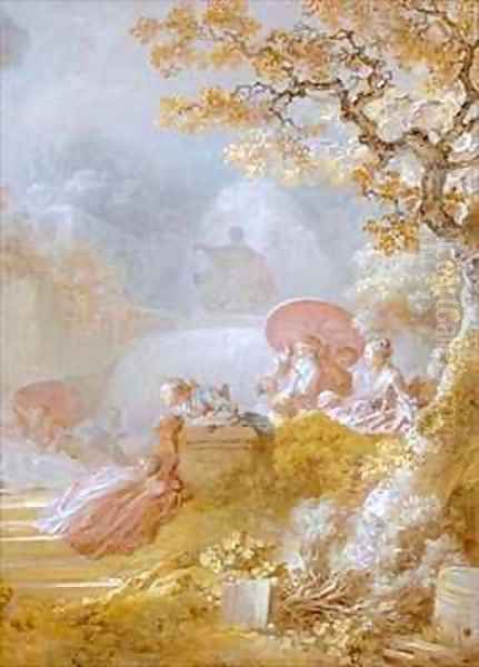 Blindmans Buff Le Colin Maillard Oil Painting by Jean-Honore Fragonard