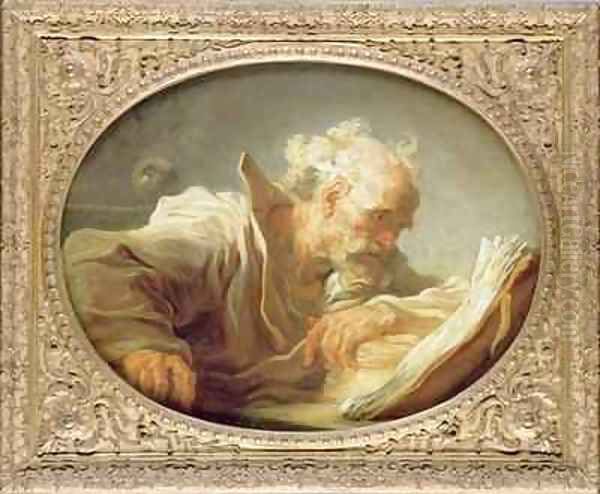 A Philosopher 2 Oil Painting by Jean-Honore Fragonard