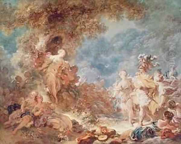 Rinaldo in the Gardens of Armida Oil Painting by Jean-Honore Fragonard