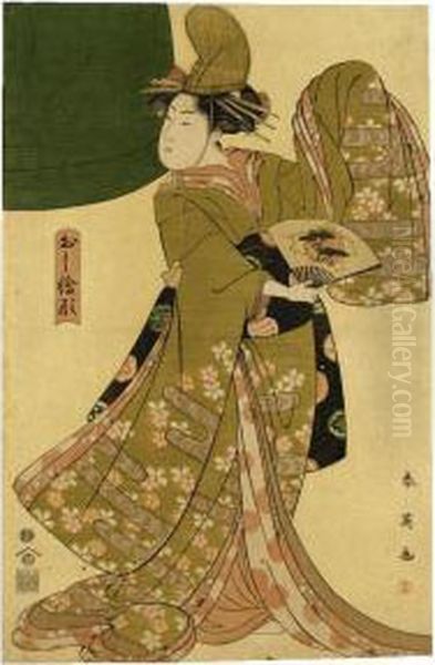 ````````musume Dojo-ji' From The Series ````````oshi-e Gata' Oil Painting by Katsukawa Shunei