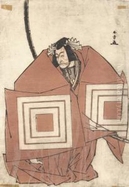 Der Beruhmte Schauspieler Ichikawa Danjuro. Oil Painting by Katsukawa Shunsho