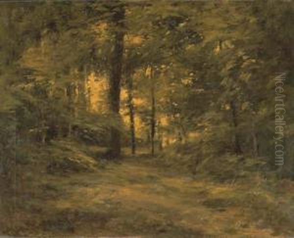 Evening Oil Painting by Roswell Morse Shurtleff