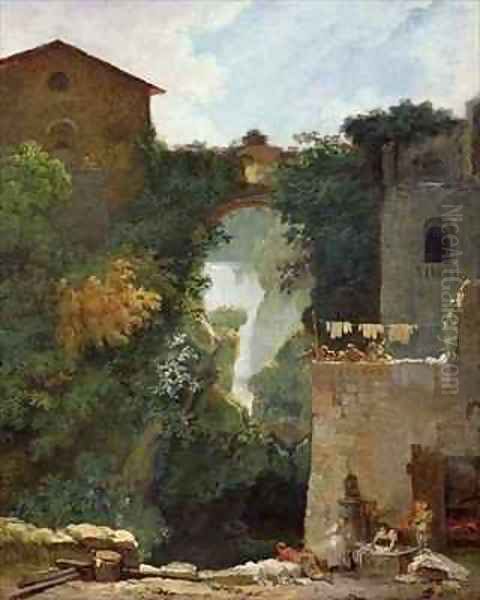 The Falls of Tivoli Oil Painting by Jean-Honore Fragonard