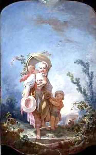 The Shepherdess Oil Painting by Jean-Honore Fragonard