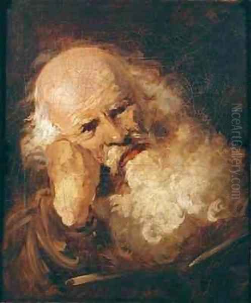 Head of an Old Man 2 Oil Painting by Jean-Honore Fragonard