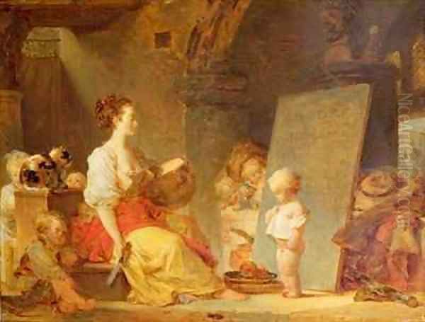 Say Please Oil Painting by Jean-Honore Fragonard