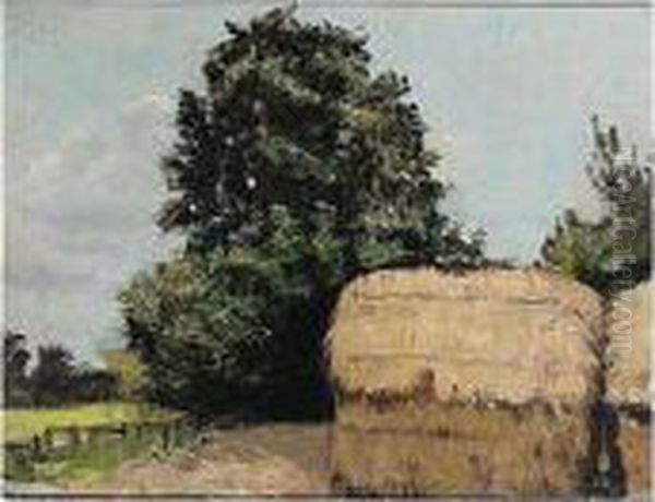 Barn Oil Painting by Bernard Sickert