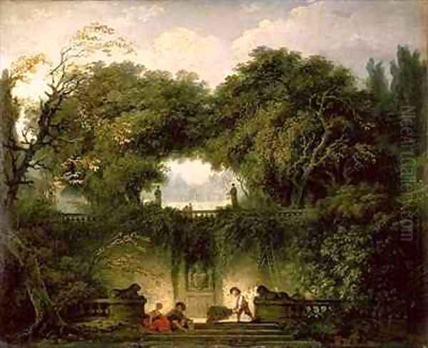 The Small Park Le Petit Parc Oil Painting by Jean-Honore Fragonard