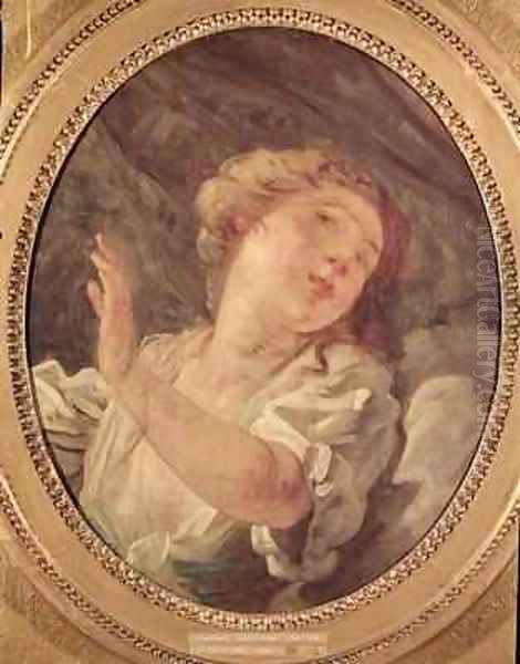 Young Woman Turning Away or La Resistance Oil Painting by Jean-Honore Fragonard