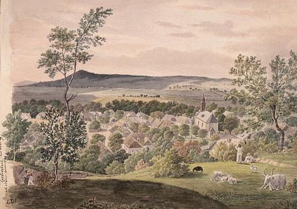 Lepesfalva (laebersbach) Oil Painting by Anton Siegl