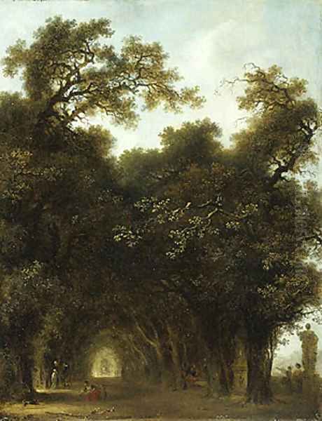 A Shaded Avenue probably 1773 Oil Painting by Jean-Honore Fragonard