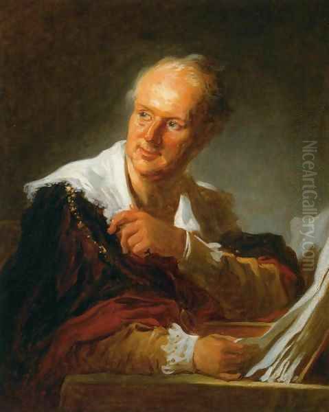 Denis Diderot (Fanciful Figure) Oil Painting by Jean-Honore Fragonard