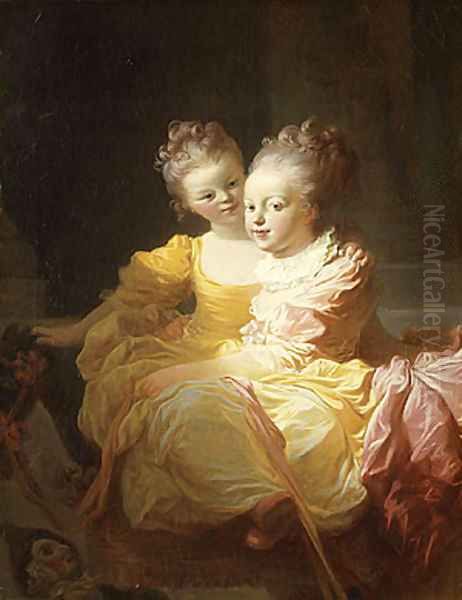 The Two Sisters Oil Painting by Jean-Honore Fragonard