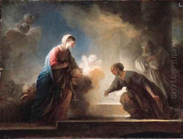 The Visitation Oil Painting by Jean-Honore Fragonard