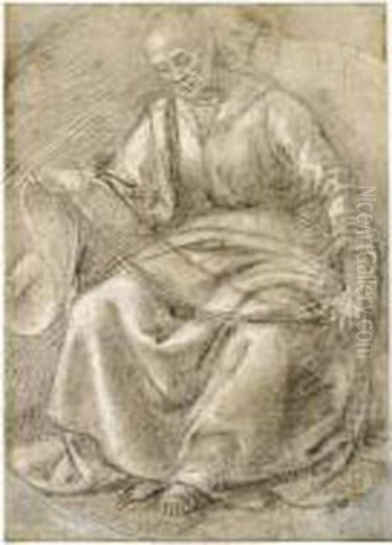 Study For A Seated Prophet Oil Painting by Luca Signorelli