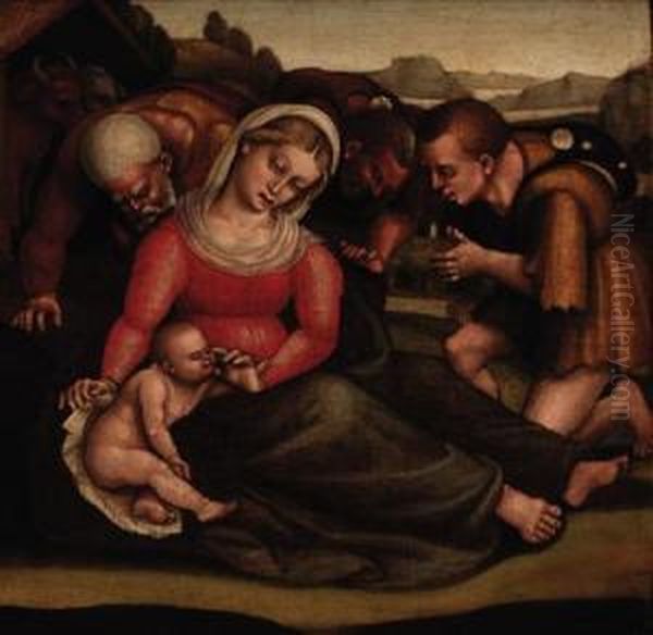 The Adoration Of The Shepherds Oil Painting by Luca Signorelli