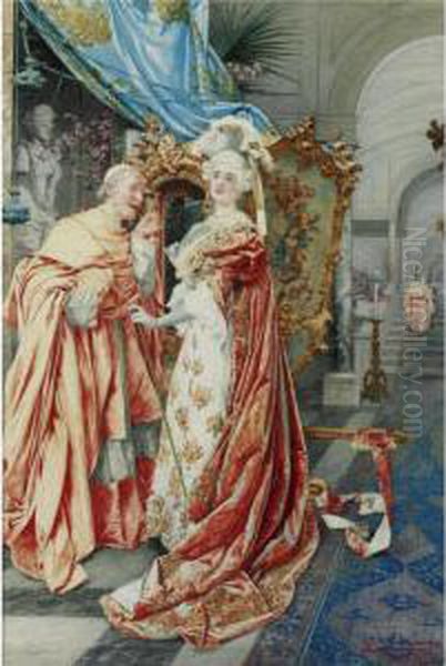 The Cardinal And The Lady by Guiseppe Signorini