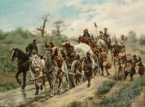 The Procession Oil Painting by Max Silbert