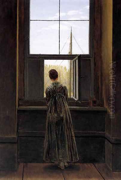 Woman at a Window 1822 Oil Painting by Caspar David Friedrich