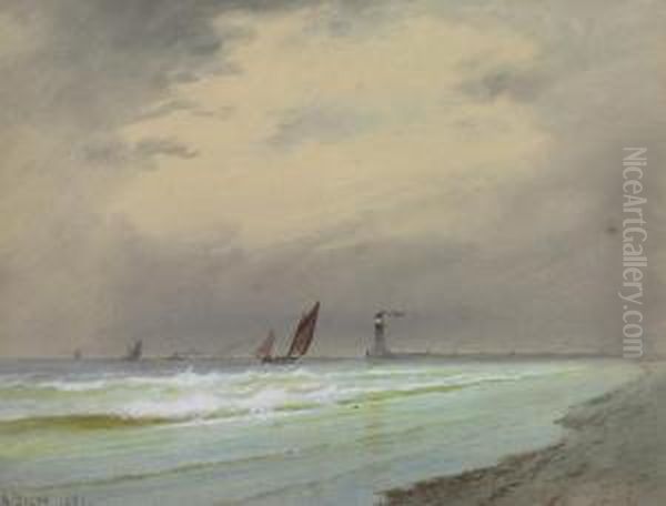 Long Branch, New Jersey Oil Painting by Francis Augustus Silva