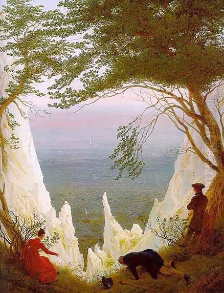 Chalk Cliffs on Rügen c. 1818 Oil Painting by Caspar David Friedrich